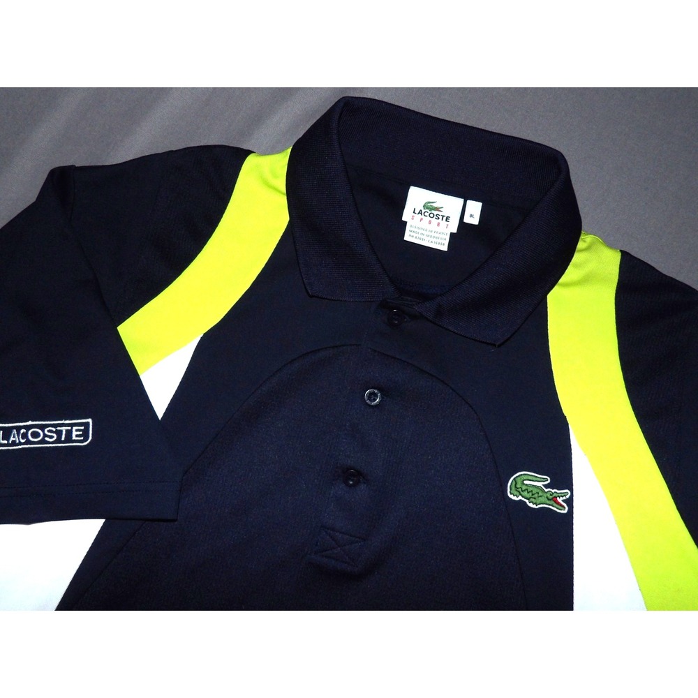 LACOSTE SPORT 100% Polyester Performance Polo Golf Shirt Men's 8L (XXL)